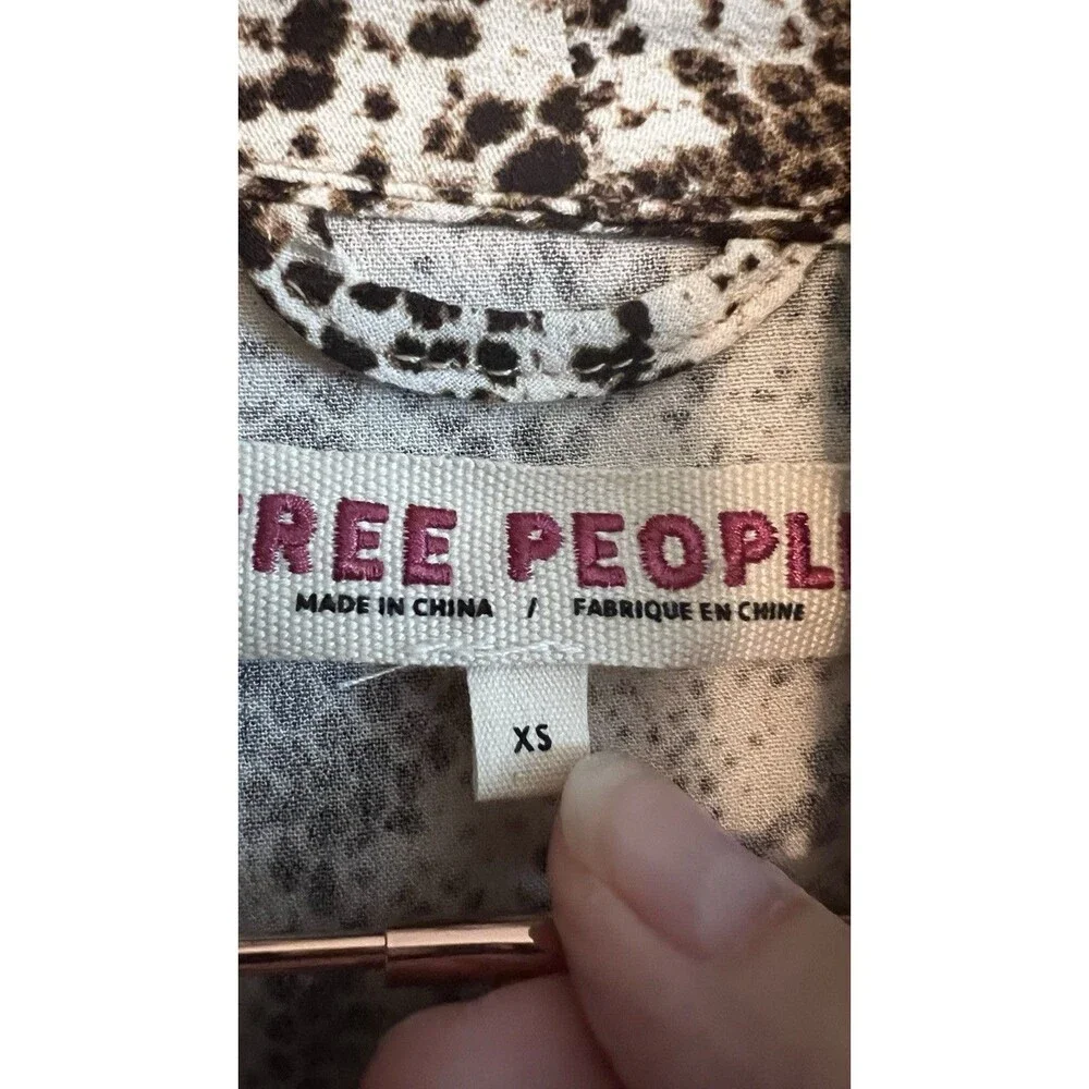 Free People Wild Nights Duster Womens Size XS animal Print Long Sleeve